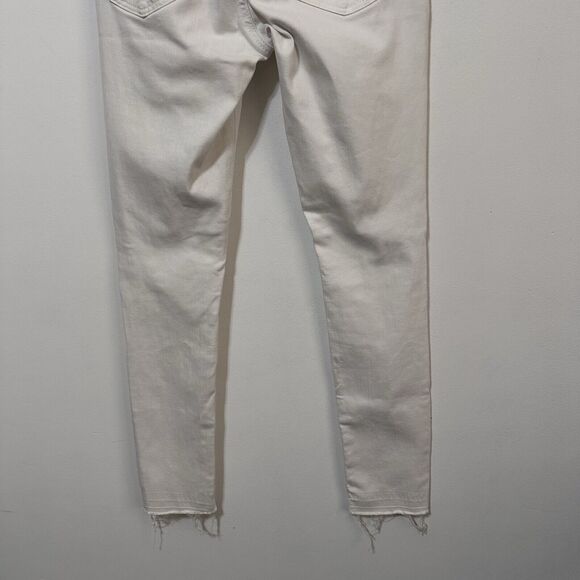 Adriano Goldschmied AG The Legging Ankle White Distressed Skinny Jeans 26R Mid - Picture 6 of 10